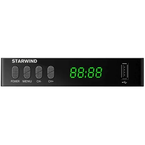 Приставка для цифрового ТВ Starwind CT-220 черный, DVB-T2, DVB-T, DVB-C, HDMI, USB 2.0 х2