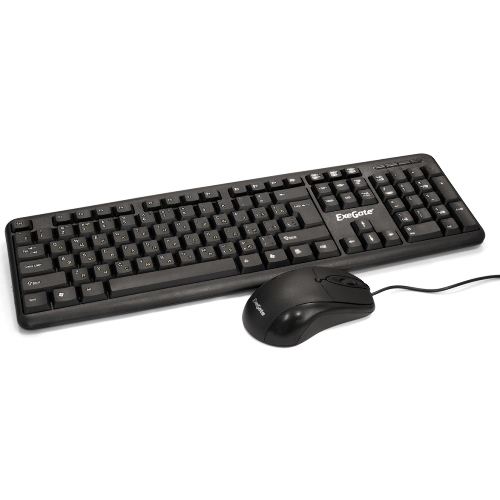 Комплект клавиатура+мышь ExeGate Professional Standard Combo MK120 проводной, USB, 1000 DPI, чёрный