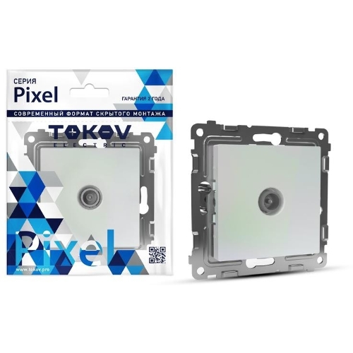 Коннектор TV TOKOV ELECTRIC СП Pixel механизм перламутр.