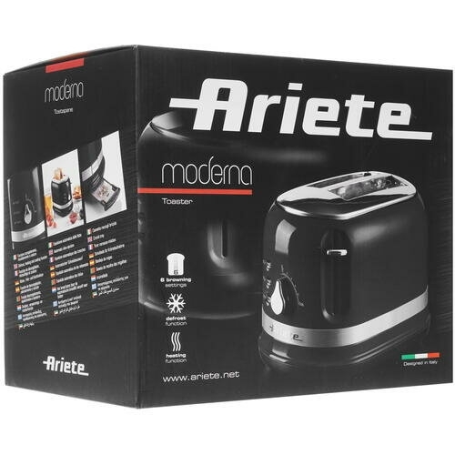 Тостер Ariete Moderna 149/12 черный, 800 Вт, 2 слота