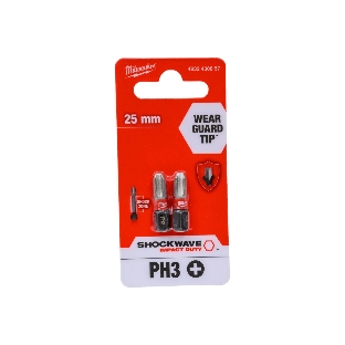 Бита Milwaukee Shockwave PH3 25мм 2шт (4932430857)