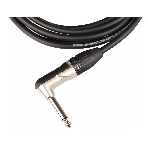 Кабель гитарный FORCE FGC-09/3L1/4" TS Jack - 1/4" TS Jack угловой, высококачественный, малошумящий с проводниками из безкислородной меди OFC, диаметр 6 мм, профессиональные металлические разъемы, длина 3 м, цвет черный