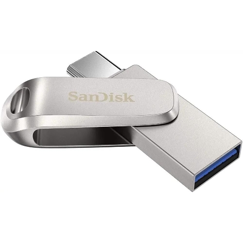 Флешка USB Sandisk Ultra Dual Luxe (SDDDC4-032G-G46), 32Gb, USB 3.2 Gen 1/Type-C, R/W 150/40, серебристый