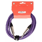 Кабель гитарный FORCE FGC-09/3 VT1/4" TS Jack - 1/4" TS Jack, высококачественный, малошумящий с проводниками из безкислородной меди OFC, диаметр 6 мм, профессиональные металлические разъемы, длина 3 м, цвет фиолетовый