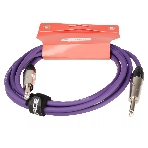 Кабель гитарный FORCE FGC-09/3 VT1/4" TS Jack - 1/4" TS Jack, высококачественный, малошумящий с проводниками из безкислородной меди OFC, диаметр 6 мм, профессиональные металлические разъемы, длина 3 м, цвет фиолетовый