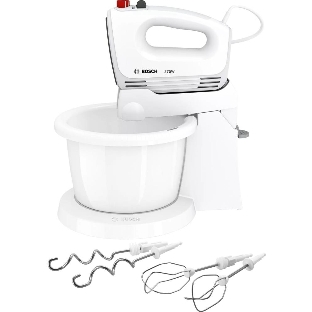 Миксер Bosch MFQ2600G белый, ручной, 375 Вт, 3 л, 4 скорости