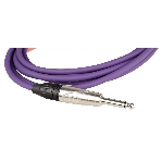 Кабель гитарный FORCE FGC-09/3 VT1/4" TS Jack - 1/4" TS Jack, высококачественный, малошумящий с проводниками из безкислородной меди OFC, диаметр 6 мм, профессиональные металлические разъемы, длина 3 м, цвет фиолетовый