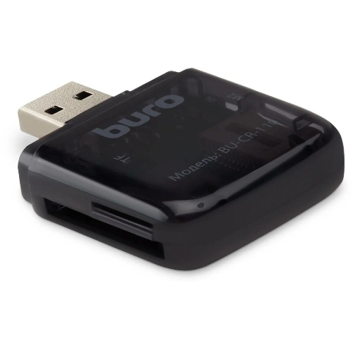 Кард-ридер Buro BU-CR-110 черный/MMC/MS/MS Duo/MS Micro M2/MS Pro/RS-MMC/SD/SDHC/TF/micro-SD/miсro-SDHC/USB 2.0/пластик