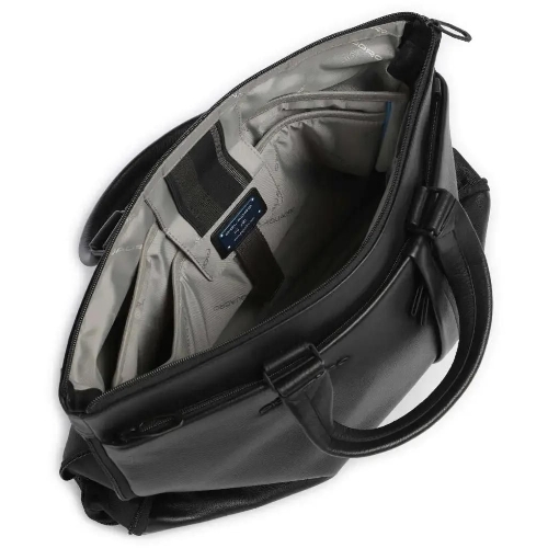 Деловая сумка мужская Piquadro Russel CA4021W137/N с отделением для ноутбука 15.6" черная натур.кожа