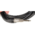 Кабель гитарный FORCE FGC-09/61/4" TS Jack - 1/4" TS Jack, высококачественный, малошумящий с проводниками из безкислородной меди OFC, диаметр 6 мм, профессиональные металлические разъемы, длина 6 м
