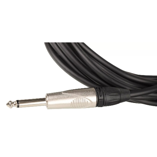 Кабель гитарный FORCE FGC-09/61/4" TS Jack - 1/4" TS Jack, высококачественный, малошумящий с проводниками из безкислородной меди OFC, диаметр 6 мм, профессиональные металлические разъемы, длина 6 м
