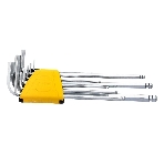 Набор шестигранных ключей Deli DL3090 9 шт. Шаровой конец. Размер: 1,5-10 мм. Материал: Cr-V. Хромированный.