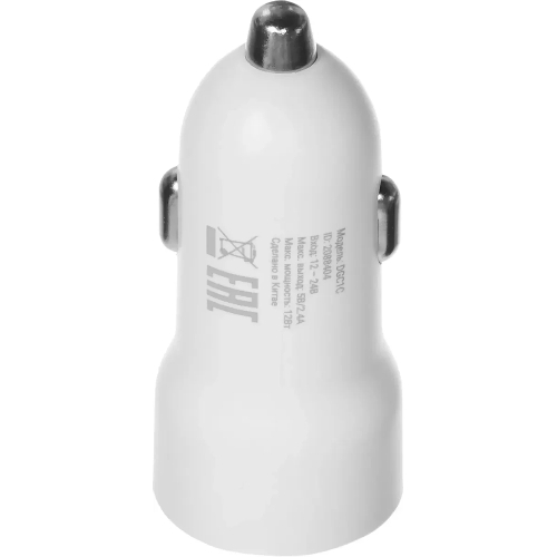 Автомобильное зар./устр. Digma DGC1С 12W 2.4A 2xUSB белый (DGC1C2LX22WH)