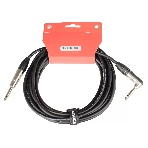 Кабель гитарный FORCE FGC-09/6L1/4" TS Jack - 1/4" TS Jack угловой, высококачественный, малошумящий с проводниками из безкислородной меди OFC, диаметр 6 мм, профессиональные металлические разъемы, длина 6 м
