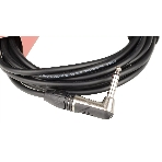 Кабель гитарный FORCE FGC-09/6L1/4" TS Jack - 1/4" TS Jack угловой, высококачественный, малошумящий с проводниками из безкислородной меди OFC, диаметр 6 мм, профессиональные металлические разъемы, длина 6 м