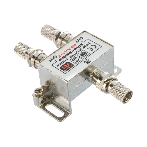 Делитель ТВ Rexant х 2 + 3 шт. F BOX 5-1000 МГц Silver