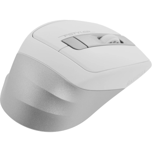 Мышь беспроводная A4Tech Fstyler FG35 серебристый/белый, 2000 dpi, радиоканал, USB, кнопки - 6