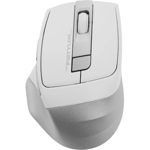 Мышь беспроводная A4Tech Fstyler FG35 серебристый/белый, 2000 dpi, радиоканал, USB, кнопки - 6