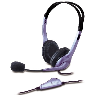 Гарнитура Genius HS-04S Single фиолетовый, проводная