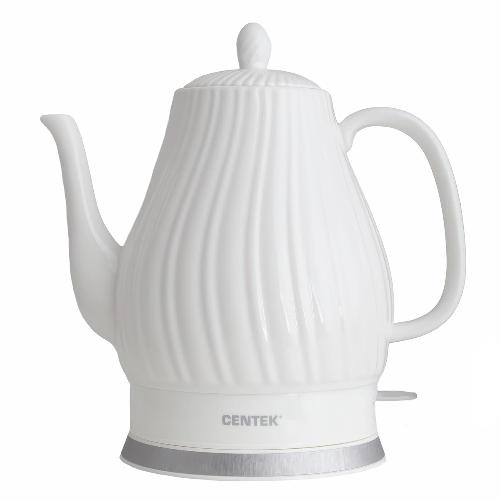 Чайник электрический Centek CT-0064 белый, 2.0 л, 2150 Вт, скрытый нагревательный элемент