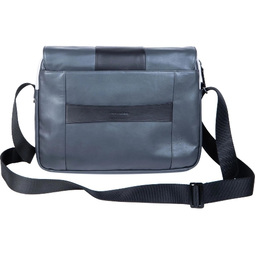 Сумка-мессенджер Piquadro Urban CA6802UB00/GRN с отделением для ноутбука 14" серая/черная натур.кожа