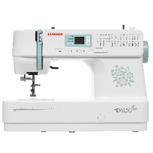 Швейная машина Janome HD6130 белый/зеленый, компьютеризированная, горизонтальный, 30 операций, автоматическая петля