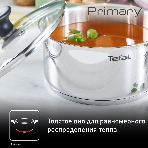 Кастрюля Tefal Primary E3084674 5.2 л. d=24 см (с крышкой) стальной (2100120958)