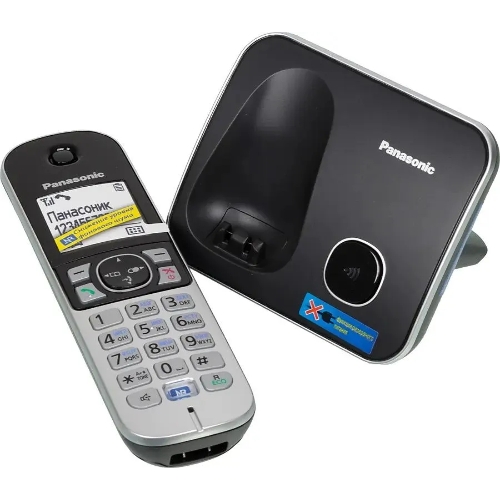 Телефон беспроводной (DECT) Panasonic KX-TG6811RUB черный Беспроводной DECT,40 мелодий,телефонный справочник 120 зап.