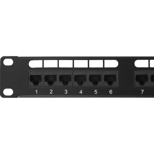 Патч-панель 19", кат. 5е, 1U, 24 порта UTP, с возможность установки заднего органайзера