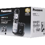 Телефон беспроводной (DECT) Panasonic KX-TG6811RUB черный Беспроводной DECT,40 мелодий,телефонный справочник 120 зап.