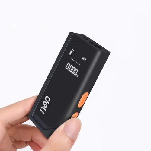 Лазерный дальномер Deli DL331140 Home Series черный диапазон измерений 0,05~40м, точность измерения ±3мм, 370 мА·ч, OLED дисплей, Type-C, вес 48 грамм, эксклюзивный дизайн