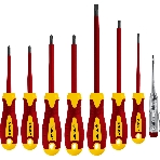 Набор: Отвертки SL 3, 5, 6 / PH 1, 2 / PZ 1, 2, тестер 100-250 В, ЗУБР "ПРОФЕССИОНАЛ" 25268, в кейсе, 8 предметов